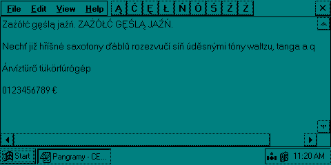 CEuroPad on Windows CE 1.0