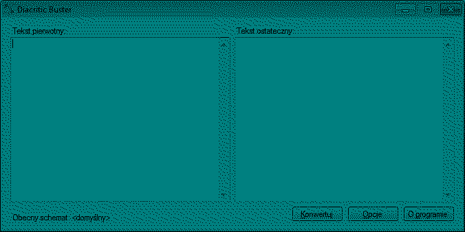 Okno gwne programu Diacritic Buster